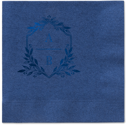 Classic Herald Napkin, Blue, Navy, Midnight