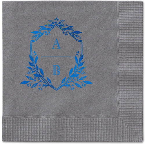 Classic Herald Napkin, Blue, Pewter, Royal
