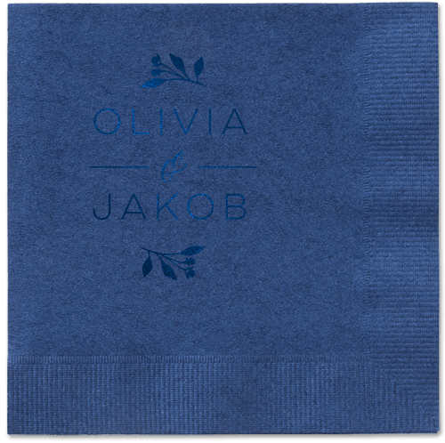 Delicate Blooms Napkin, Blue, Navy