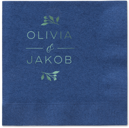 Delicate Blooms Napkin, Green, Navy, Sage