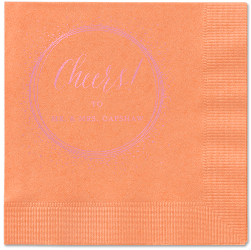 Resplendent Night Napkin, Pink, Coral