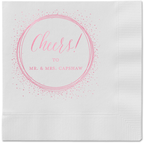 Resplendent Night Napkin, Pink, White, Blush