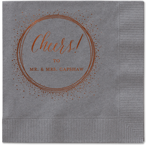 Resplendent Night Napkin, Brown, Pewter, Mocha