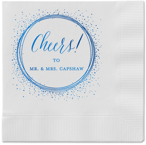 Resplendent Night Napkin, Blue, White, Royal