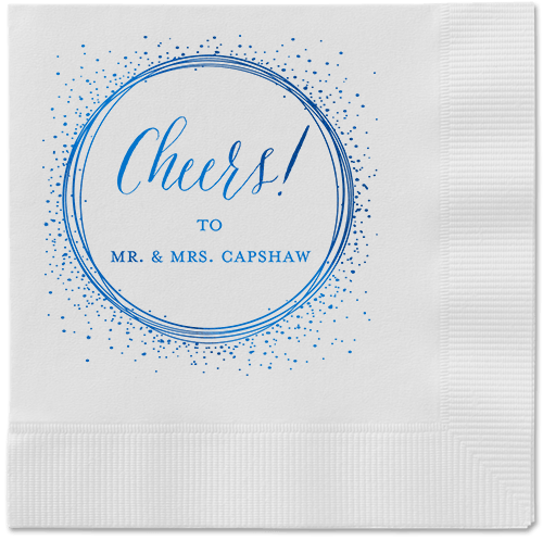 Resplendent Night Napkin, Blue, White