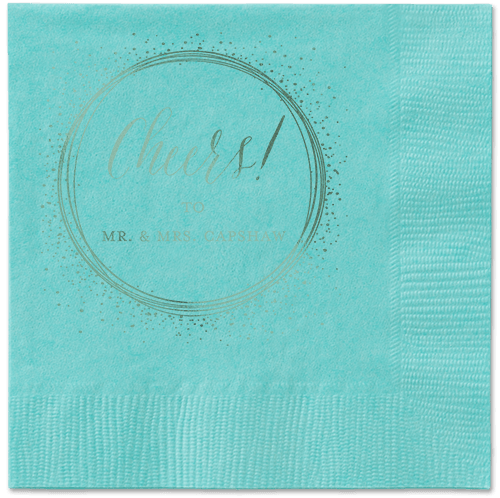 Resplendent Night Napkin, Green, Aqua, Sage