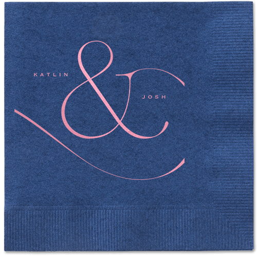 Elegant Embellishment Napkin, Pink, Navy, Blush