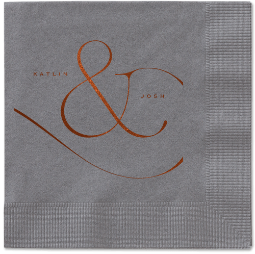 Elegant Embellishment Napkin, Brown, Pewter, Mocha