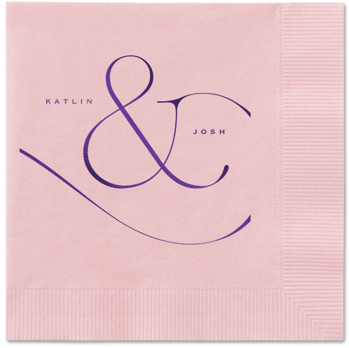 Elegant Embellishment Napkin, Purple, Blush, Purple