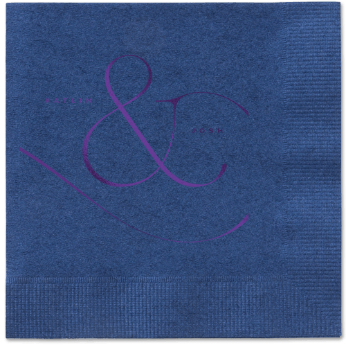 Elegant Embellishment Napkin, Purple, Navy, Purple