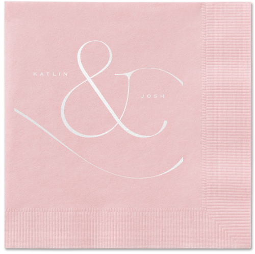 Elegant Embellishment Napkin, White, Blush, White