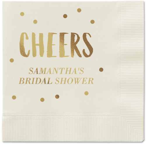 Bubbly Brunch Napkin, Yellow, Ecru, Gold