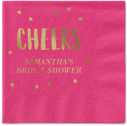 Bubbly Brunch Napkin, Yellow, Magenta
