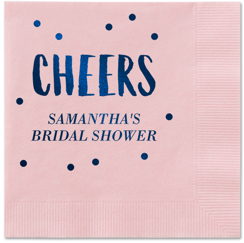 Bubbly Brunch Napkin, Blue, Blush