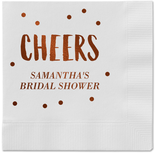 Bubbly Brunch Napkin, Brown, White, Mocha