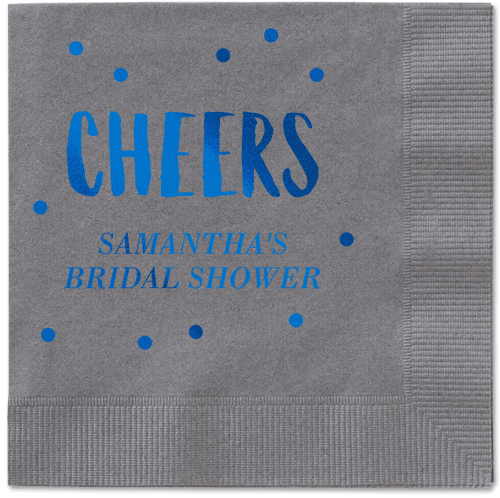 Bubbly Brunch Napkin, Blue, Pewter