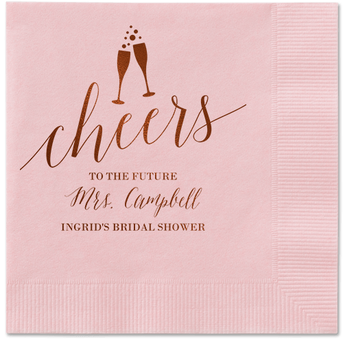 Gleaming Hooray Napkin, Brown, Blush, Mocha