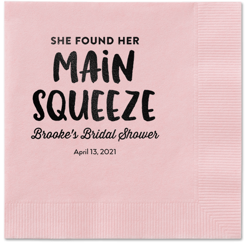 Main Squeeze Napkin, Black, Blush