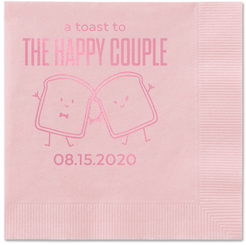 Toast the Couple Napkin, Pink, Blush