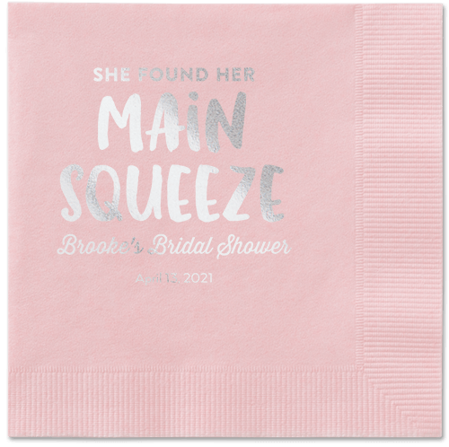 Main Squeeze Napkin, Grey, Blush