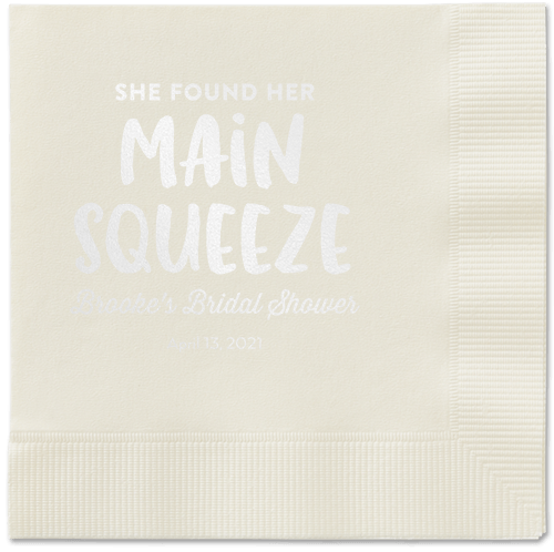 Main Squeeze Napkin, White, Ecru, white