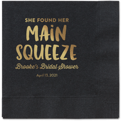 Main Squeeze Napkin, Yellow, Black