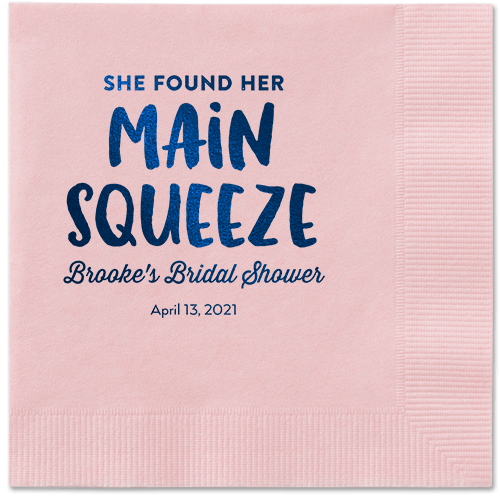 Main Squeeze Napkin, Blue, Blush, midnight