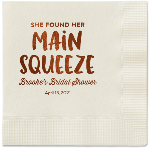 Main Squeeze Napkin, Brown, Ecru