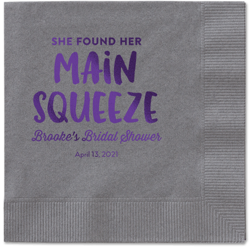 Main Squeeze Napkin, Purple, Pewter