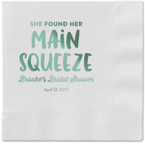 Main Squeeze Napkin, Green, White, sage
