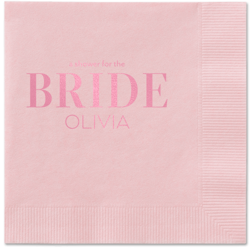 Watercolor Flowers Napkin, Pink, Blush, blush