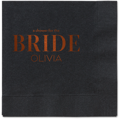 Watercolor Flowers Napkin, Brown, Black, mocha