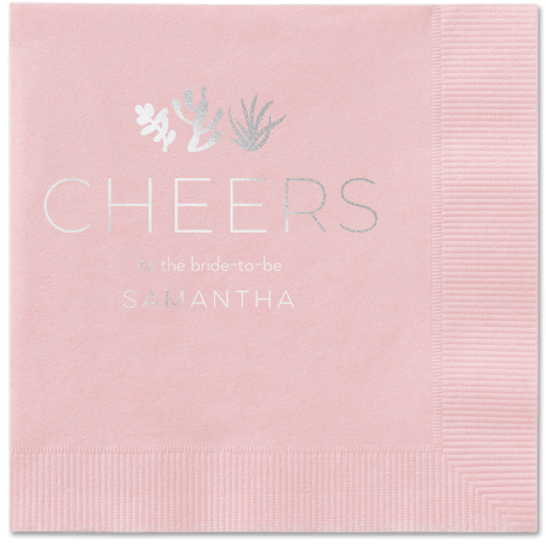 Desert Greenery Napkin, Grey, Blush