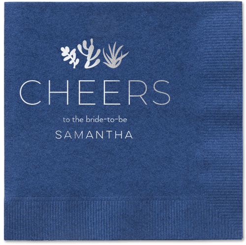 Desert Greenery Napkin, Grey, Navy