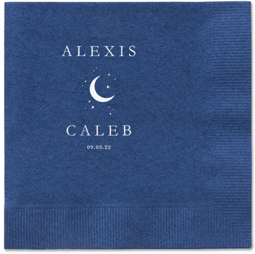 Celestial Union Napkin, White, Navy, white