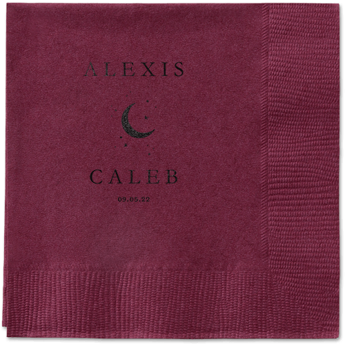 Celestial Union Napkin, Black, Berry