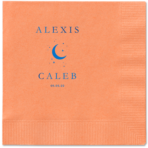 Celestial Union Napkin, Blue, Coral, royal
