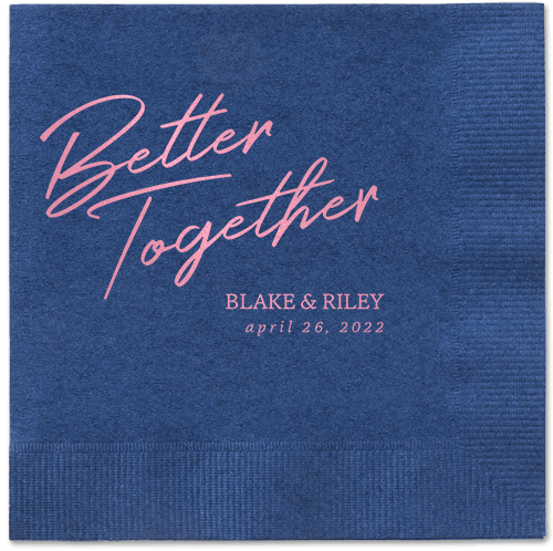 Improved Together Napkin, Pink, Navy, blush