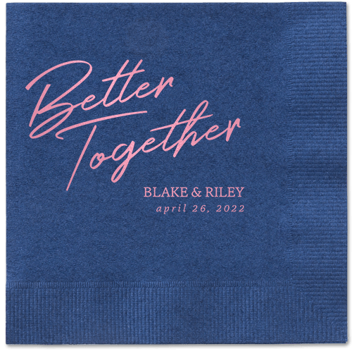 Improved Together Napkin, Pink, Navy