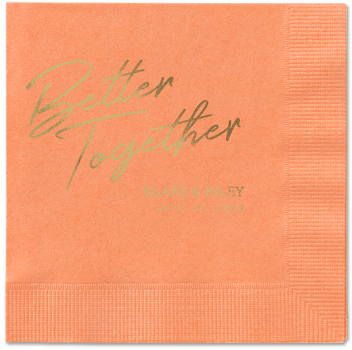 Improved Together Napkin, Yellow, Coral, gold