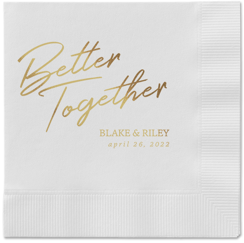 Improved Together Napkin, Yellow, White