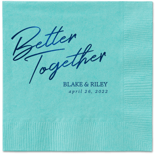 Improved Together Napkin, Blue, Aqua