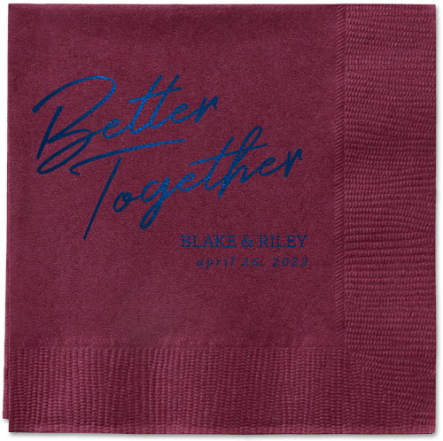 Improved Together Napkin, Blue, Berry