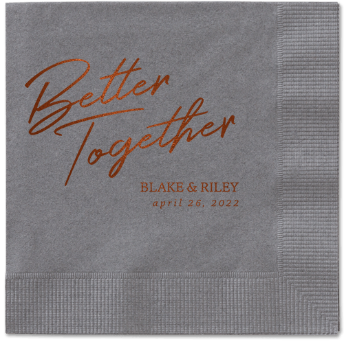 Improved Together Napkin, Brown, Pewter, mocha