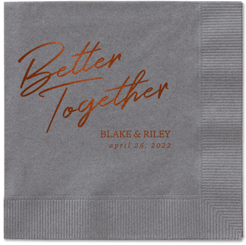 Improved Together Napkin, Brown, Pewter