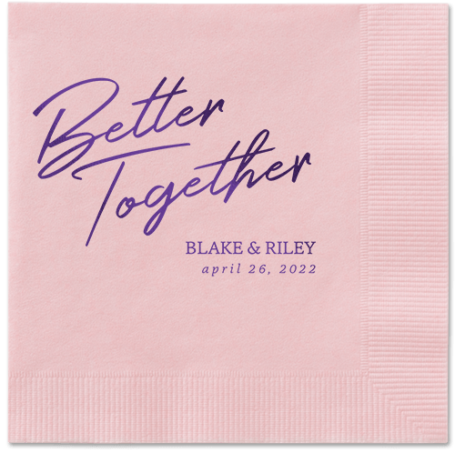 Improved Together Napkin, Purple, Blush