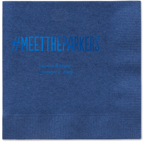 Adorable Couple Napkins, Blue, Navy, Royal