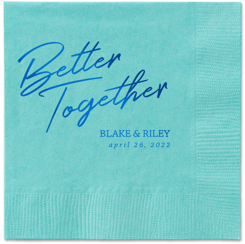 Improved Together Napkin, Blue, Aqua, royal
