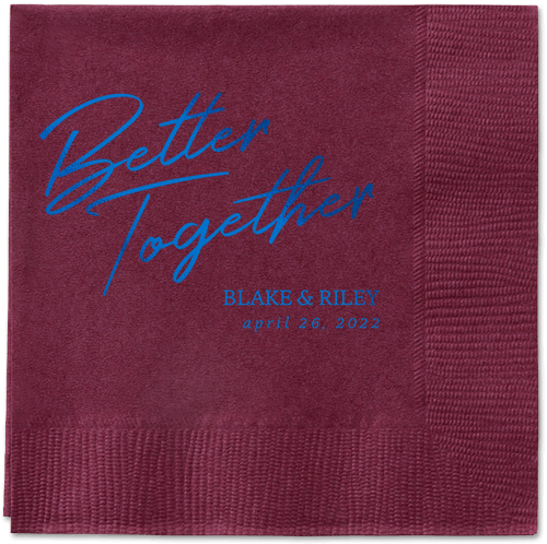 Improved Together Napkin, Blue, Berry