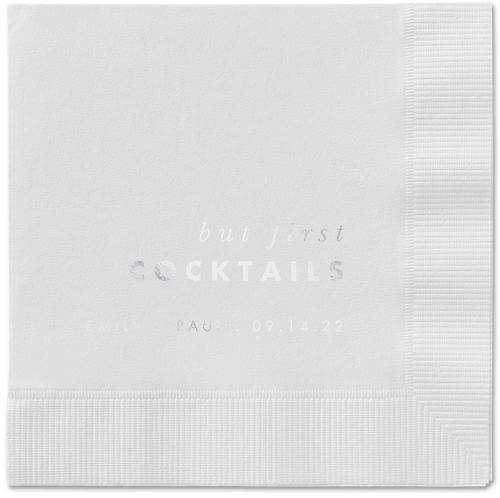 But First Napkin, Grey, White